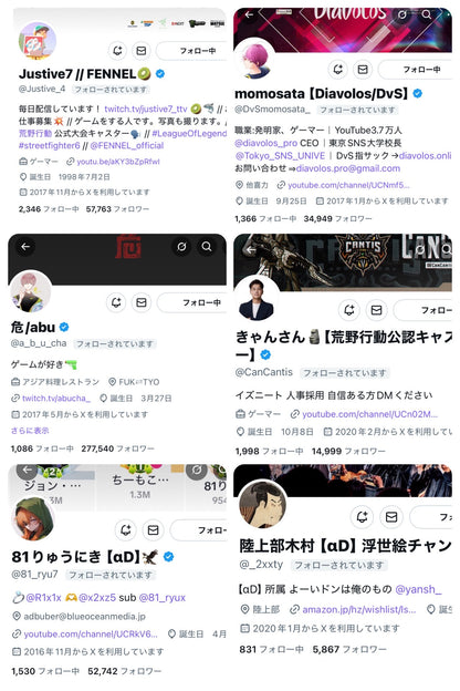 no.1122｜フォロワー2.2万人アカウント（日本）