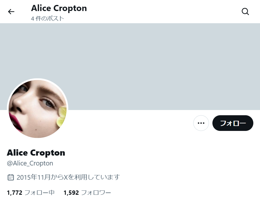 no.1090｜フォロワー1500人アカウント（海外）