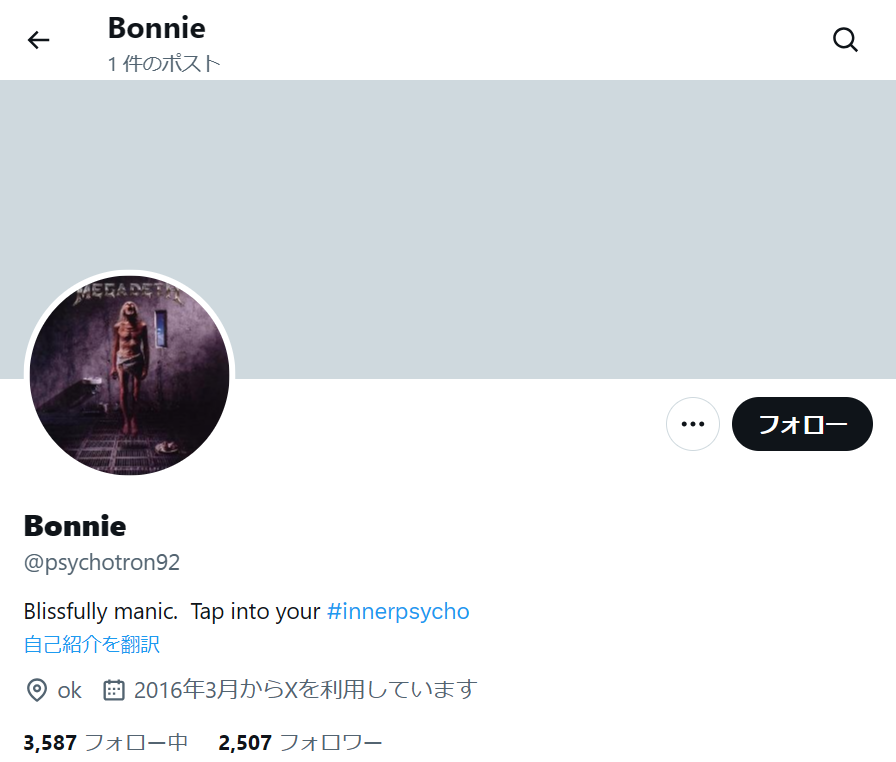 no.1116｜フォロワー2500人アカウント（海外）