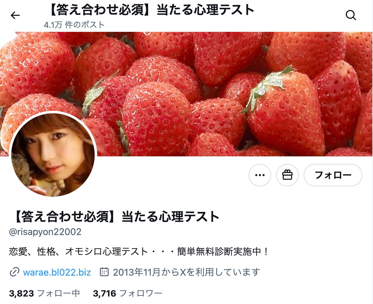 no.870｜フォロワー3720人アカウント（日本）